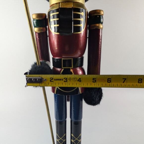 2 Foot Teddy Bear Nutcracker Christmas Holiday Decor Soldier Wood 24" Large 2014 - Picture 12 of 16